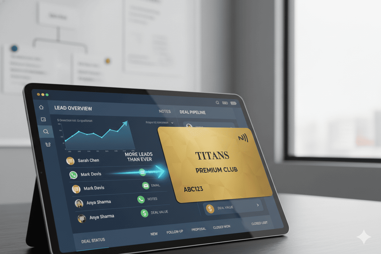 CRM interface showing contact organization and lead tracking