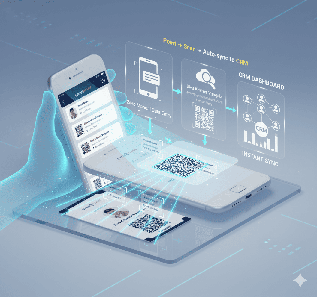 Paper business card scanner app interface